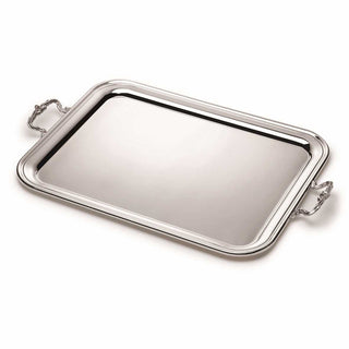 Broggi Classica rectangular tray with handles 52x40 cm. silver plated steel - Buy now on ShopDecor - Discover the best products by BROGGI design