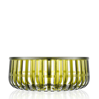 Kartell Panier side table/container with lid Kartell Dark green X5 - Buy now on ShopDecor - Discover the best products by KARTELL design