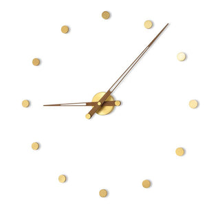 Nomon Rodòn G wall clock brass with hands in walnut wood - Buy now on ShopDecor - Discover the best products by NOMON design