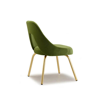 Scab Me chair satin brass effect legs green velvet seat - Buy now on ShopDecor - Discover the best products by SCAB design