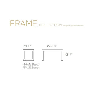 Vondom Frame bench white polyethylene by Ramón Esteve - Buy now on ShopDecor - Discover the best products by VONDOM design